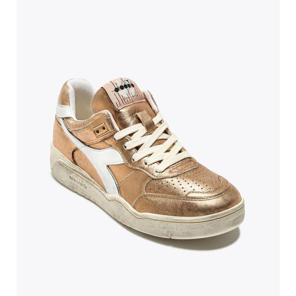 NEW DIADORA women's b.560 metallic sneakers in rosa
